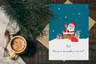 Christmas Card With "Naughty Or Nice List" Design